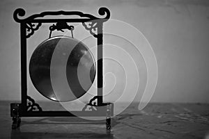 Miniature of Chinese Gong in Black and white