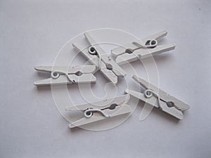 Miniature clothespins.