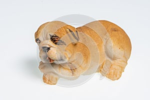 Miniature depicting an English Bulldog