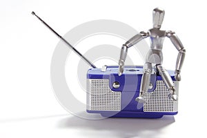 Miniature Figure and Transistor Radio