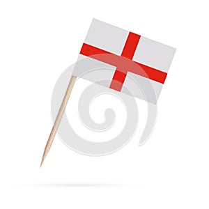 Miniature Flag England. Isolated on white background