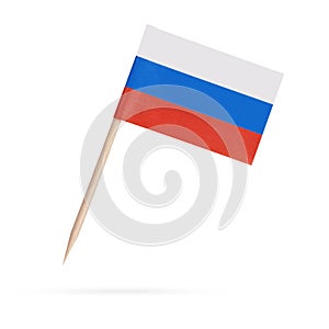 Miniature Flag Russia.Isolated on white background