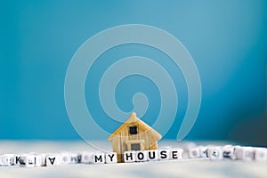 Miniature house model with \