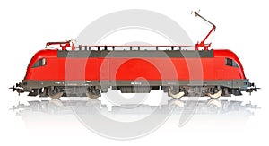 Miniature model of electric locomotive