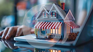 The miniature model house. AI generated