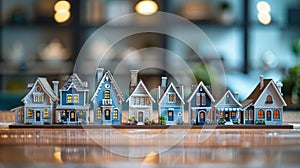 The miniature model houses.AI generated image