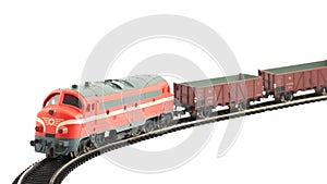 Miniature model of the train