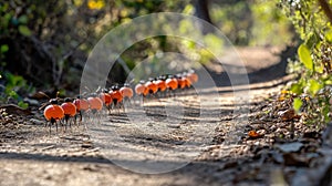 AI Ants on a Trail