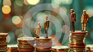 The Miniature People on Coins.AI generated image