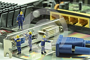 Miniature people maintenance electronic device component