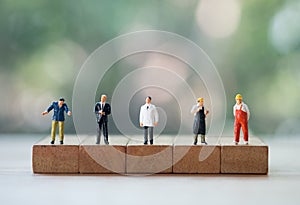 Miniature people of various of career. Recruitment and business concept