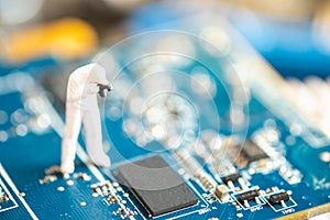 Miniature People: Worker professional checking technology