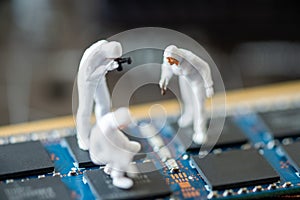 Miniature People: Worker professional checking technology