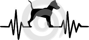 Miniature Pinscher pulse with silhouette
