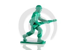Miniature plastic toy soldier