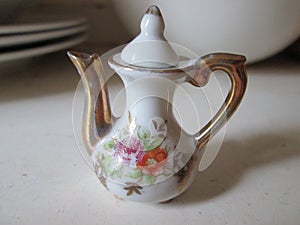 Miniature Porcelain Tea Pot.