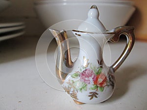 Miniature Porcelain Tea Pot.