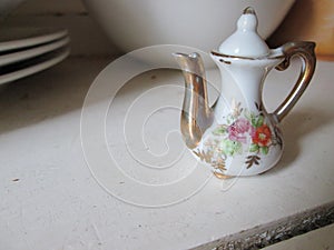 Miniature Porcelain Tea Pot.
