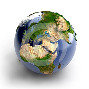 Miniature real Earth