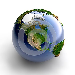 Miniature real Earth