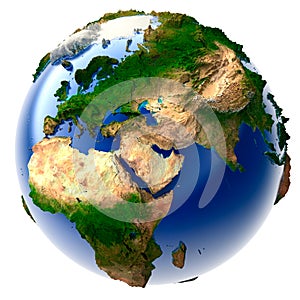 Miniature real Earth