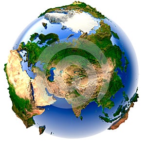Miniature real Earth