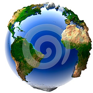 Miniature real Earth