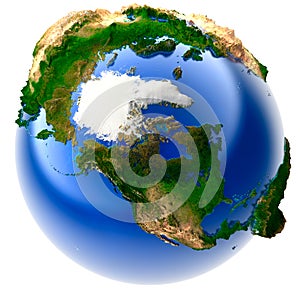 Miniature real Earth