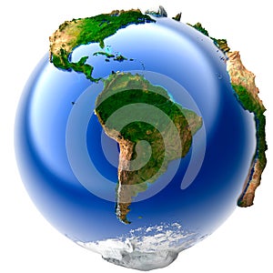 Miniature real Earth