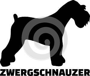 Miniature Schnauzer silhouette real word german