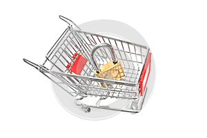 Miniature shopping trolley