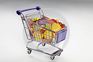 Miniature shopping trolley