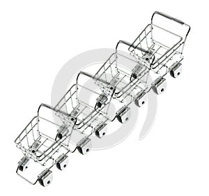 Miniature Shopping Trolleys