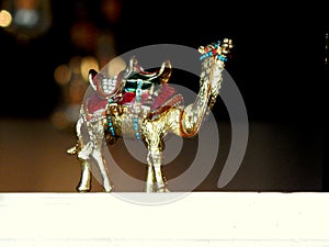 A miniature of silver camel