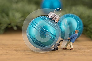 Miniature of storeman and christmas balls