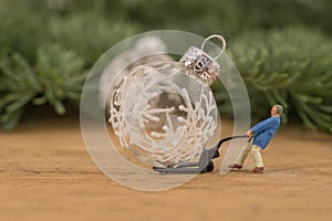 Miniature of storeman and christmas balls