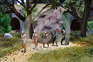 Miniature of Theory of evolution of man. Human development.