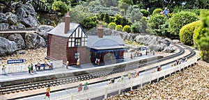 Miniature train station
