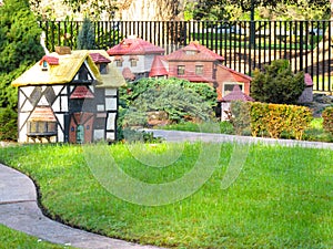 Miniature of typical Kentish village during Tudor period at Fitzroy Gardens