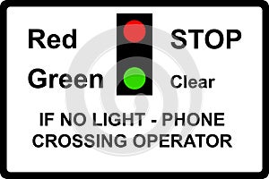 Miniature warning lights at level crossing