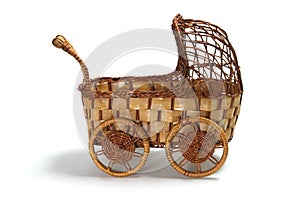 Miniature Wickerwork Pram