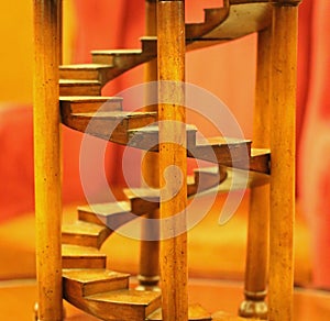 Miniature wooden stairway