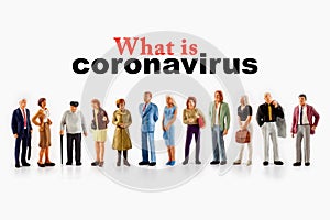 Miniatures peoples, figurines: the corona virus