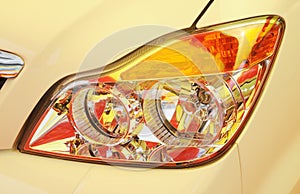 Minibus headlight photo