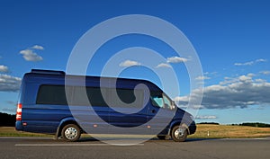 Minibus on highway