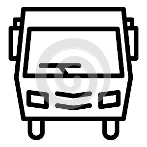 Minibus line icon. Modern minibus vector illustration isolated on white. Public traffic outline style design, designed
