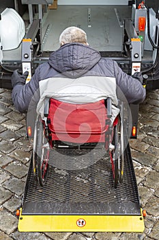 Minibus for physically disabled people photo