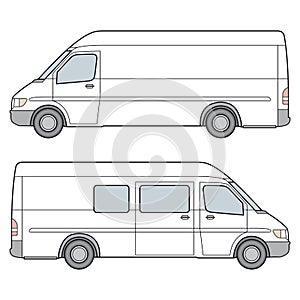 Minibus. Vector Illustration