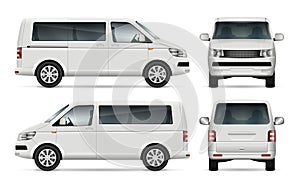 Minibus vector template