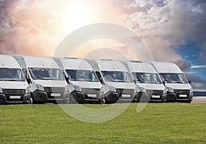 Minibuses For Sale Stock Lot Row photo